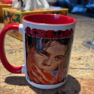 Scream Red and White Mug